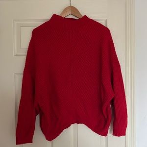 Red sweater turtleneck Express